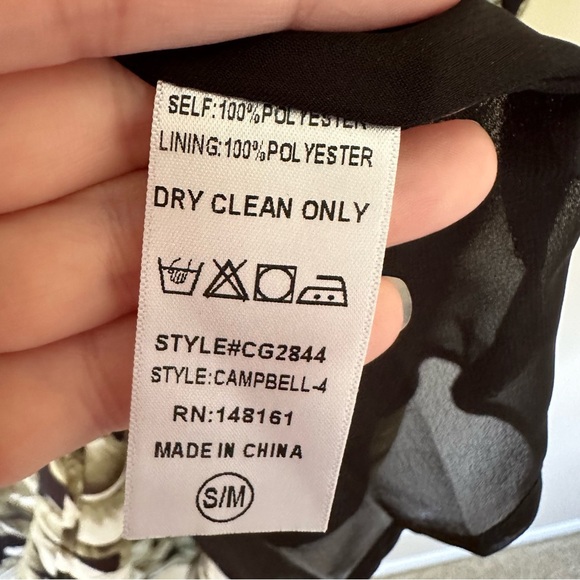 NWOT Buddy Love S/M Sleeveless Palm Leaf Dress Tropical V-Neck Spring Summer - Picture 8 of 8